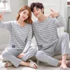 Pants 100% Cotton Couple Pamas Sets for Women Men Plus Size Sleepwear Comfortable Homewear Autumn Winter Leisure Loungewear Pijamas