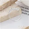 Met zijstenen mode holle initialen ringen voor dames sieraden verkocht met doos verpakking C104 drop levering sieraden ring Otr2U