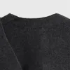 Zach Ailsa Outono/Inverno Feminino Casual Design Versátil com Lenço Assimétrico Casaco Curto de Malha 240109