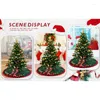 Décorations de Noël 24/36 / 48in Jupe d'arbre Dessin animé Elf XmasTree Couvre-pied pour la décoration
