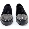 Rivets plate-forme hommes gland frange vache daim cuir sans lacet messieurs costume formel chaussures habillées