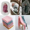 Couvertures couleur unie bébé Swaddle bambou coton mousseline couverture né accessoires doux enveloppement literie serviette de bain