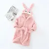 Crianças roupões de pelúcia meninas flanela sleepwear meninos macio confortável vestes crianças dos desenhos animados pijamas criança roupão quente 2-8 anos 240108