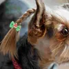 犬アパレル30 PCSペット用品アクセサリーヨーク犬用弾性バンドボウヘアクリップ