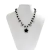 Chaînes tempérament pierre concassée collier de clavicule en forme d'étoile personnalité vacances douce perle ronde irrégulière
