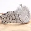 Hip Hop Jewelry Diamond Watch rostfritt stål Iced Out Bustdown VVS Moissanite Watch