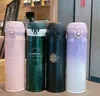 Unisex Designer Water Bottles Thermos Cup 304 Stainless Steel Dark Green Purple Pink Black Bouncing Water Cup 500ml Birthday Gift