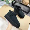 Mini Designer Ultra Platform Boots Women Tazz Tasman Suede Slippers Womens Australia Snow Boot Winter Warm Wool Shoes Australian Bootes Fur Sheepskin Ankel