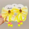 Hårtillbehör Super Cute Brilliant Expansion Perlite Bowknot Tassel Hairpin Little Girl Hanfu Ancient Costum Headbonad