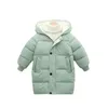 212Y Kids Down Long Outerwear Winter Clothes Teen Boys Girls CottonPadded Parka Coats Big Children Thicken Warm Cotton Jackets 240108