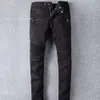 Luxurys Designers Jeans Distressed France Fashion Straight Biker Hole Stretch Denim Casual Jean Men Skinny Pants Elasticit brand