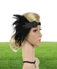 1920 -talets huvudstycke Feather Flapper Headband Great Gatsby Headdress Vintage Drop 8pcs5495458
