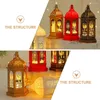 Kerzenhalter 2 Stück Ramadan Dekoration Eid Laternen Flammenlose dekorative Lampe für muslimische islamische oder Festivals