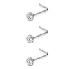 Nasenringe Ohrstecker 30 Stück 316 Edelstahl L Rod S gerade eingelegt mit M Strass Trend Stud Mode Männer und Frauen tragen Accessoires Ot5Fi