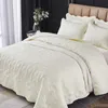 Yaapeet Cotton Quilted Bedspread Queen White Bed Cover Blanket King Size Sheets and Pillowcases el Spreads 240109