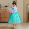 Flickklänningar 2024 Autumn Winter Long Sleeve Sticked Sweater Princess Dress Halloween Performance Cosplay Party Costumes for Girls 3-8y