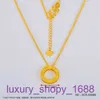 Fashion Car Tires's Designer Necklace Heart Full Gold 999 Necklace 5G Round Ring Small Set Women's Jewelry With Original Box