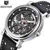 腕時計Benyar 2024 Watches Men's Mechanical Wristwatch Male Sport Stainless Steel relojes