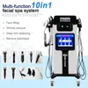 Ansiktsrengöring Hydro Dermabrasion Machine 10 in1 Microdermabrasion syresatt blodskinn Vatten Peeling Ultraljudsutrustning