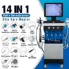 14 IN 1 H2O Dermabrasion Facial Machine Aqua Face Clean Microdermabrasion Professional Oxygen Facial Equipment Crystal Diamond Water Peeling