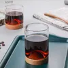 Vinglas Guanshan Glass Vinglas Glas Trästol Creative Beer Glass Wine Tea Cup Whisky Glass Set Bar Wine Accessories YQ240105