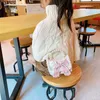 Borsa a tracolla da ragazza Borsa a mano con perle di fiori Borsa a tracolla con fiocco con fiocco di coniglio Portamonete Borsa a tracolla per principessa per bambini Regalo di compleanno 240108