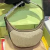 Fashion Shoulder Bag Versatile Women's Underarm Bag Classic Letter Logo Half Round Design Handbag