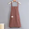 Apron household kitchen home and abroad pure cotton women net red summer thin catering special work clothes kitchen 240108