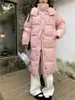 Korki damskie płaszcze obce Kitty 2024 Pink Maxi Parkas Daily Women Przyjazd bawełniany luźne luźne mody