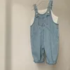 7509 Kinder Overalls Baumwolle Dünne Denim Hosenträger Hosen Baby Jungen Denim Hosen Retro Casual Lose Mädchen Overalls Kinder Overall 240108