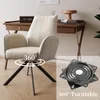 jiexi Modern Desk Chair no Wheel Ergonomic Office Chair Home Office Upholstered Chair Swivel Arm Chairs with Metal Legs Computer Chair for Bedroom Reception Room