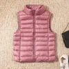 Vestes Nouvelles femmes sans manches femmes Ultra léger vers le bas gilets veste mince fille Gilet Plus léger coupe-vent chaud Gilet Portable