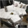Sängkläder set Justchic Spring Summer Luxury Beddings queen size duvets er Bed Sheet Pillows Case Home Quilt 200x230cm 230828 Drop Del Dhzq7