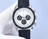 Luxry Men's Watch 43mm rostfritt stål Dial Automatisk mekanisk rörelsesläderband Sapphire Glass Designer Watch