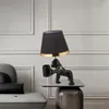 Tafellampen Nordic Art Deco Hars Orang-oetan Doek Schaduw Led Lamp Woonkamer Slaapkamer Bureau Staande Verlichting Zolder Dieren Armaturen