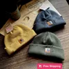 Designer Ball Caps Chapéu Guapi, chapéu de malha Kahart, roupa de trabalho Kahart, chapéu frio vintage, chapéu de lã quente e versátil, tendência masculina N4X1