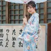 Ropa étnica Estilo vintage Vestido largo para mujer Tradicional Japón Kimono Impresión Color Yukata Albornoz Cosplay Pografía Graduación