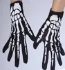 black Skull Halloween Christmas Skeleton ghost claw gloves Classic Skeleton Five Finge glove for props costumes cosplay party deco9178546