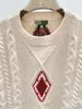 102003 2024 Подиум Весна Лето Брендовый свитер в одном стиле Синий Розовый Топ с длинным рукавом с круглым вырезом Женская одежда Высококачественная женская одежда qian