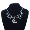 Pendant Necklaces 12pcs Magic Wiccan Mushroom Necklace Antler Branches Witch Fantasy Forest Jewelry