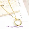 Pendant Necklace Car Tires's Collar Designer Jewelry Fashionable Titanium Steel Nail Smooth Necklace Light Luxury and Versatile With Original Box