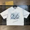 Xinxinbuy 2024 Men Designer Tee Tシャツ海藻レタープリント1854女性ブラックホワイトレッドブルーXS-3XL