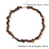 Pendant Necklaces Amethysts Chip Stone Choker Necklace For Women Girl Jewelry Gifts Natural Malachites Tiger Eye Irregular