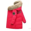 Crianças quentes engrossar roupas menino roupas de inverno para baixo jaquetas 516 anos com capuz parka casaco de pele do falso crianças adolescente neve snowsuit 240108