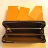 Luxurys Designer Wallet Fashion Flowers Long Zipper Wallets Men Women محفظة قصيرة عالية الجودة من محفظة عملة كلاسيكية محفوظة.