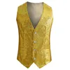 Erkek yelekler erkek moda pullu blazers yelek gliter takım elbise gece kulübü dj sahne kıyafetleri parlak altın bling parti parti