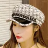 베레트 모자 여성 가을과 겨울 패션 베레모 한국 버전 캐주얼 레트로 캡 팔각형 화가