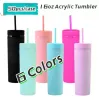 US warehouse Sublimation Tumbler 15oz 20oz 30oz STRAIGHT Tumbler Glitter Tumbler Kid Water Bottle Sippy Cup Plastic Cup Local warehouse ZZ