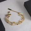 Explosive senior designer creates Y bracelet Luxury gold diamond gemstone bracelet to dear mother family bracelet