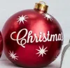Party Decoration Christmas Ornament Ball 60 cm utomhus Uppblåsbar PVC Holiday Atmosphere Printing Toy1263604